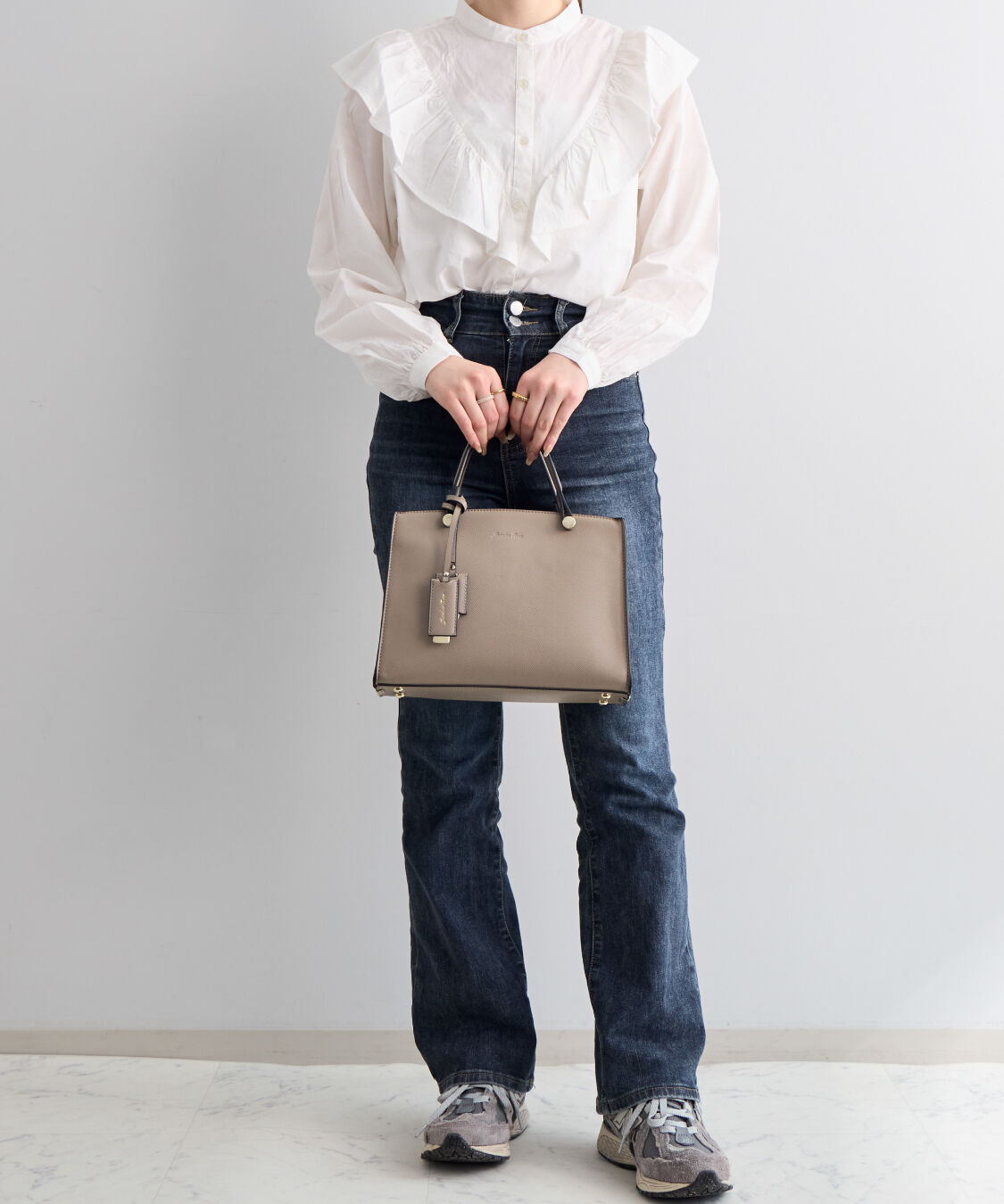 Jewelna Rose「ジュエルナローズ |ターミー ハンドバッグ トート ミドルサイズ コンパクト  10757」|トートバッグ|