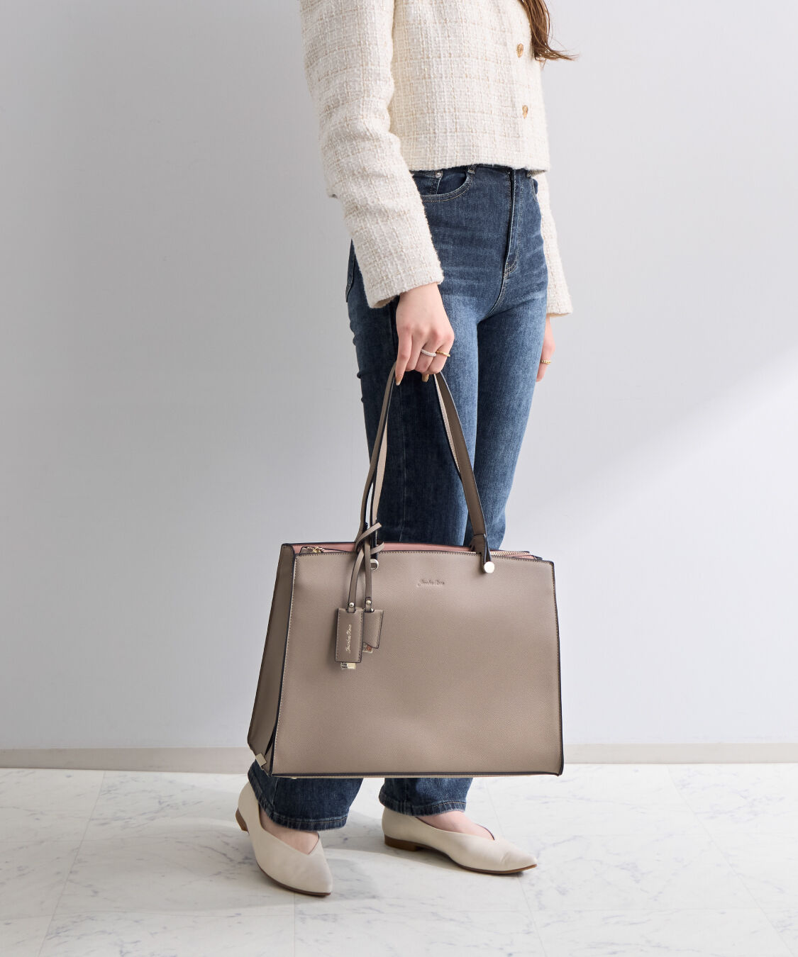 Jewelna Rose「ジュエルナローズ |ターミー トートバッグ A4サイズ  | 通勤 | きれいめ | 10758」|トートバッグ|