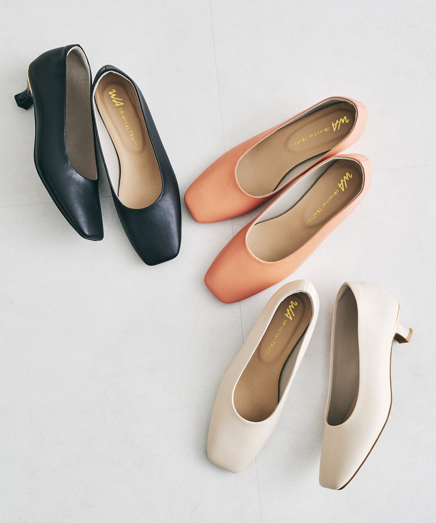 WA Oriental TRaffic「【アウトレット価格】スクエアトゥラインヒールパンプス/42109」|パンプス|