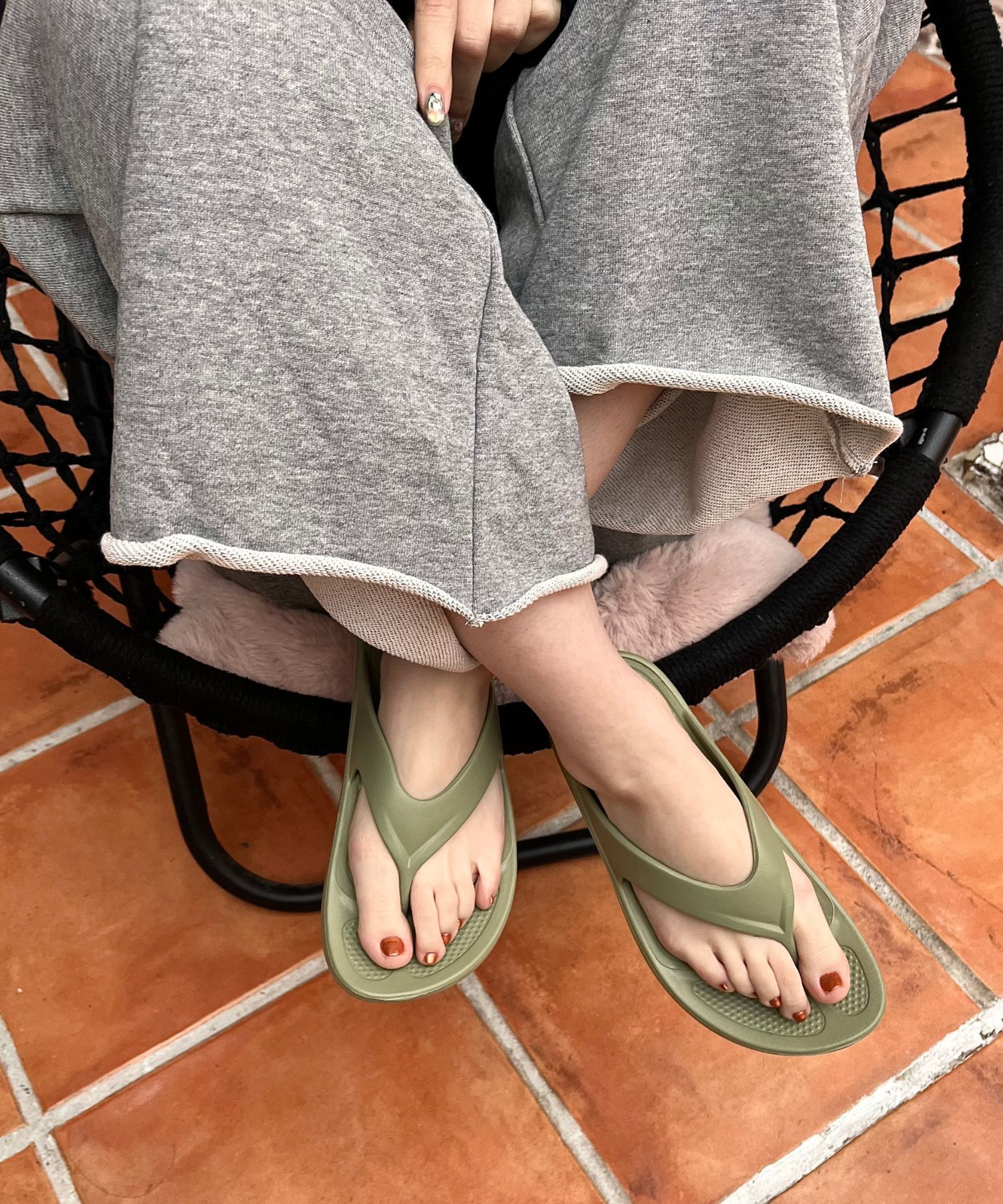 ORiental TRaffic「【リカバリーサンダル】EVAトングサンダル/OT3218 トング サンダル 人気 トレンド 売れてる 軽い」|サンダル|GREEN