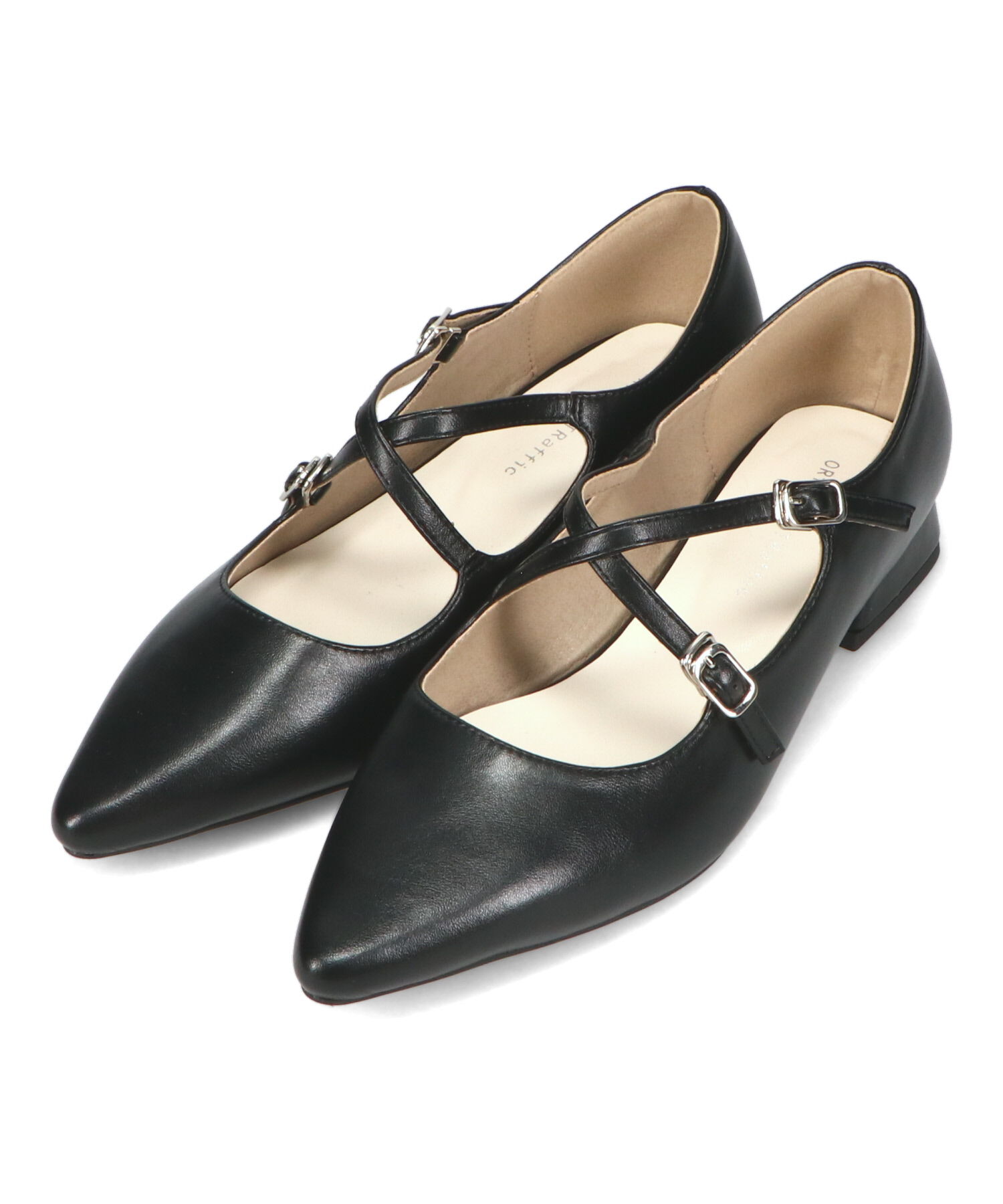 ORiental TRaffic「クロスストラップポインテッドトゥパンプス/51116　フラット トレンド 人気」|パンプス|