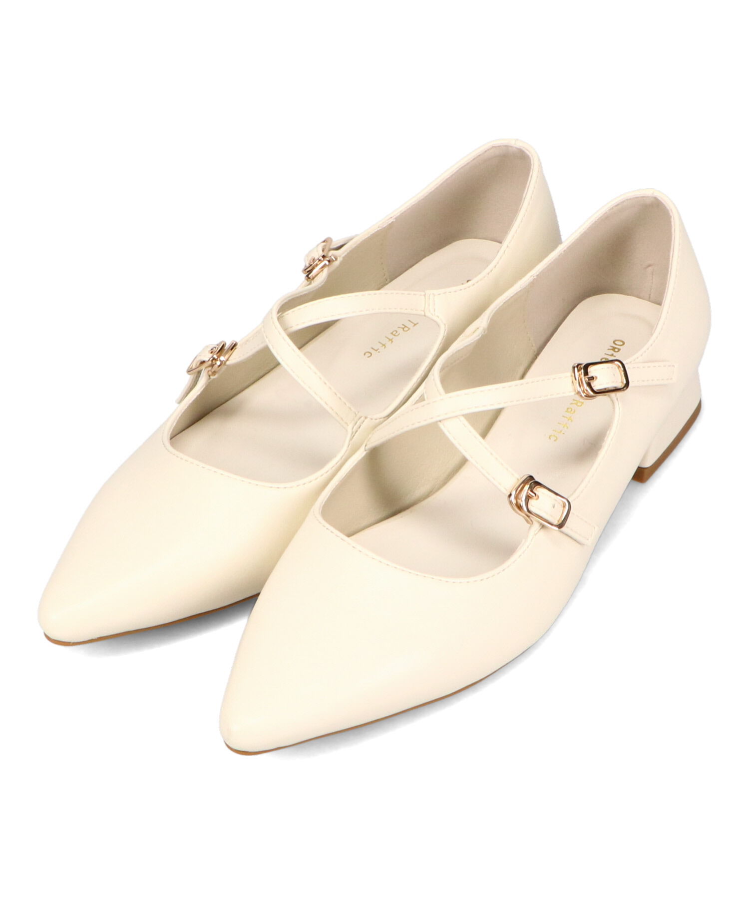 ORiental TRaffic「クロスストラップポインテッドトゥパンプス/51116　フラット トレンド 人気」|パンプス|