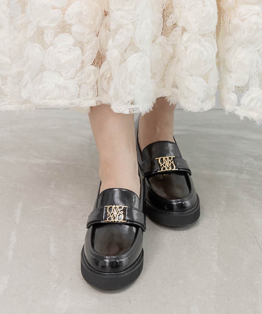  「モノグラムベルトボリュームローファー」|ローファー|