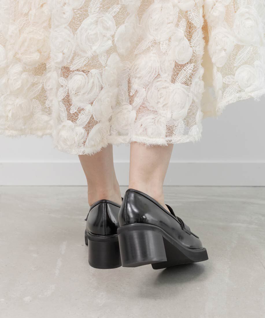  「モノグラムベルトボリュームローファー」|ローファー|