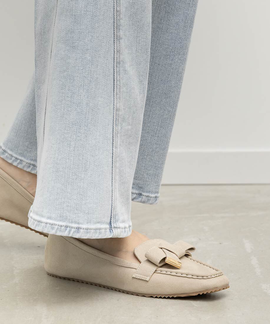  「スクエアトゥリボンモカシンシューズ」|ローファー|