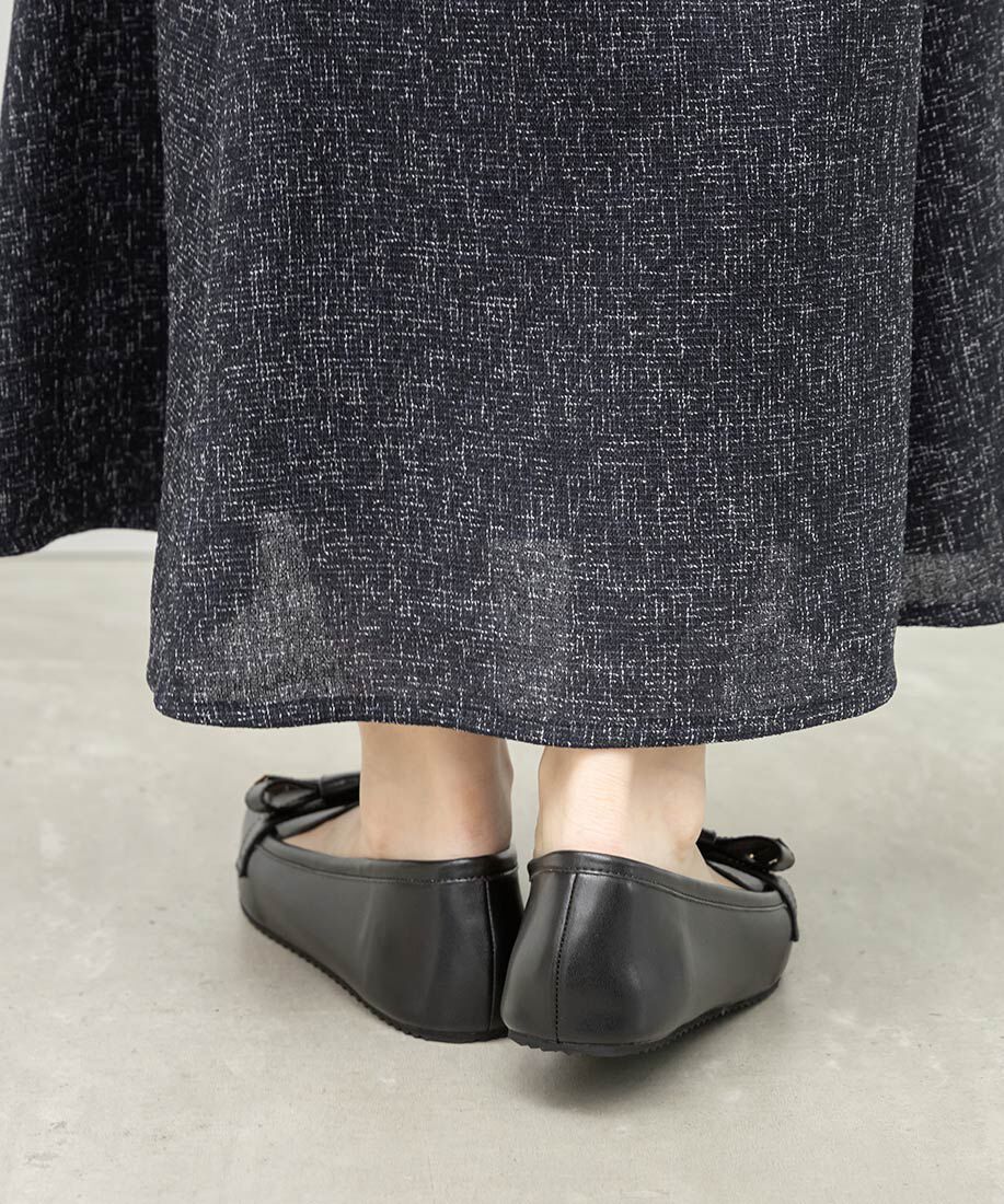  「スクエアトゥリボンモカシンシューズ」|ローファー|