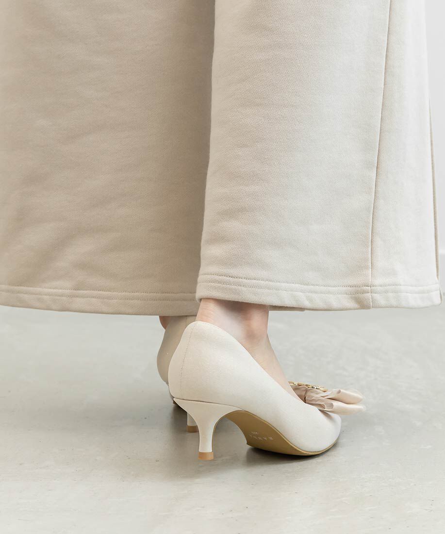  「2WAY シアーシフォンリボンパンプス」|パンプス|