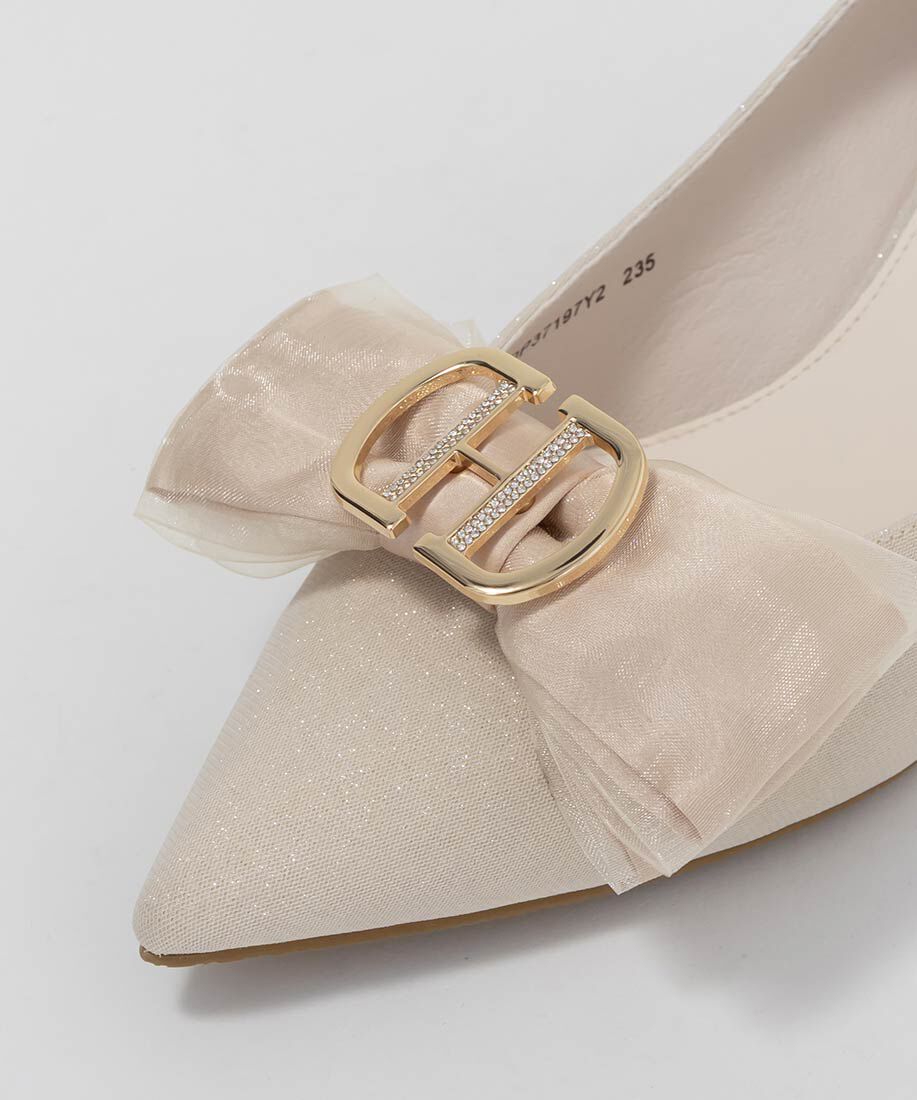  「2WAY シアーシフォンリボンパンプス」|パンプス|