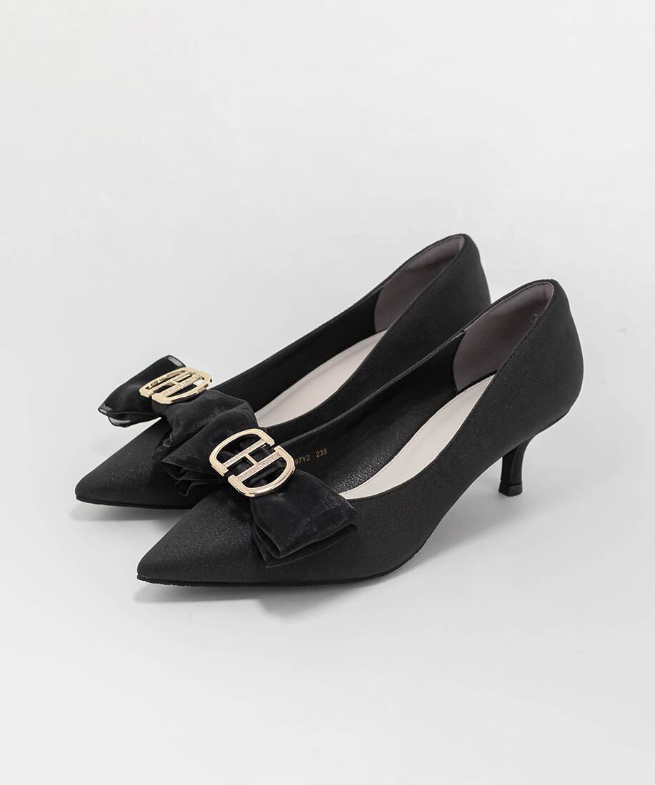  「2WAY シアーシフォンリボンパンプス」|パンプス|