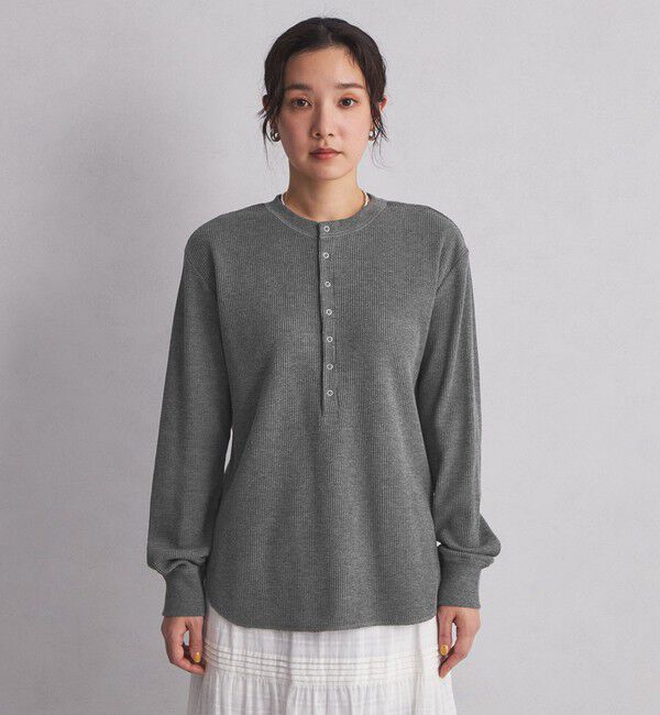 UNITED ARROWS green label relaxing「＜at ease＞ヘンリーネック ワッフル プルオーバー カットソー」|Tシャツ・カットソー|