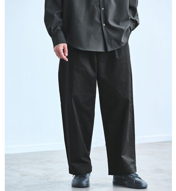UNITED ARROWS green label relaxing「【WEB限定】＜3/2 WORKS＞GLR ワイドチノ チノパンツ」|チノ|BLACK