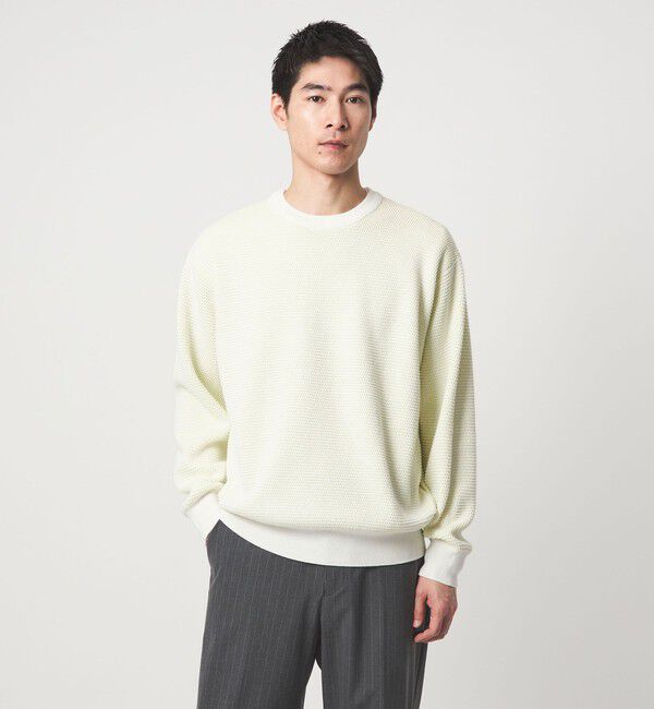 UNITED ARROWS green label relaxing「コットン リバー カノコ クルーネック ニット」|ニット・セーター|