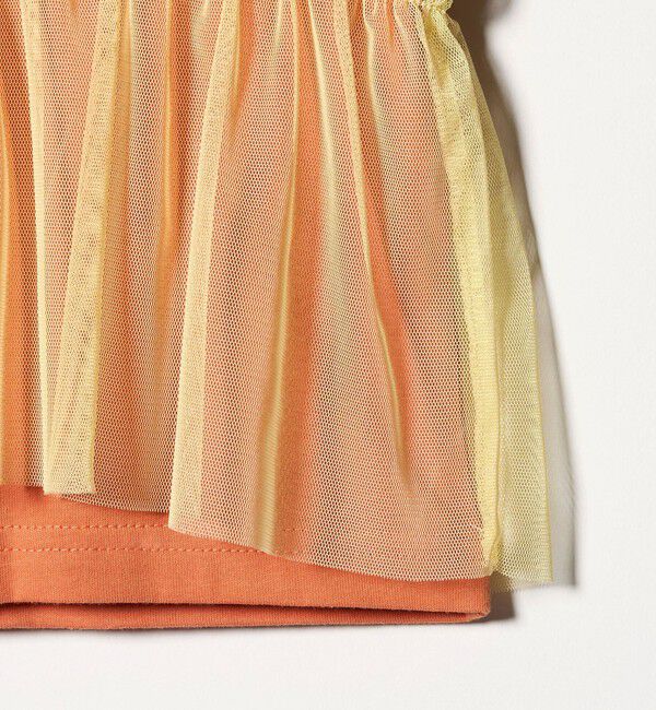 UNITED ARROWS green label relaxing「【スタメンシリーズ】チュールドッキング Tシャツ / キッズ  100cm-160cm UVカット 接触冷感  吸水速乾」|Tシャツ・カットソー|