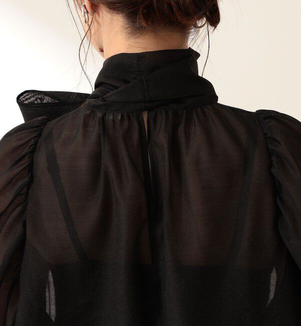 Demi-Luxe BEAMS 「オーガンジー リボンブラウス」|シャツ・ブラウス|