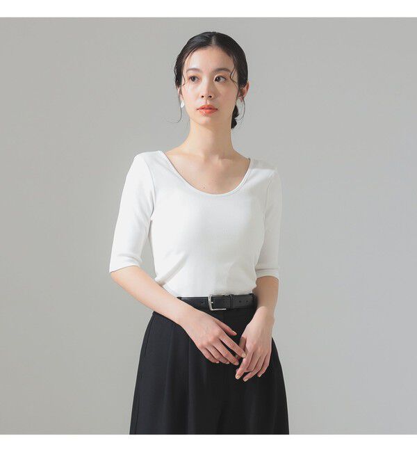 Demi-Luxe BEAMS 「丸胴 テレコ Tシャツ」|Tシャツ・カットソー|