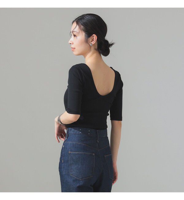 Demi-Luxe BEAMS 「丸胴 テレコ Tシャツ」|Tシャツ・カットソー|BLACK