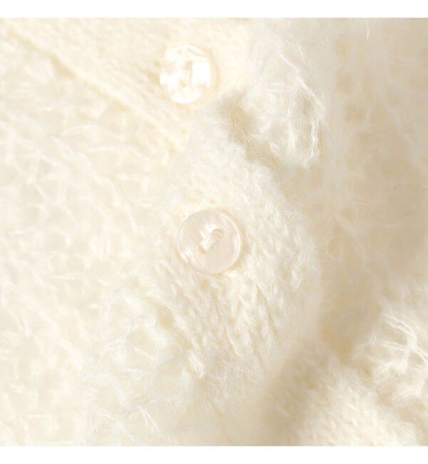 Ray BEAMS 「シャギー メッシュ ポロ カーディガン」|ニット・セーター|