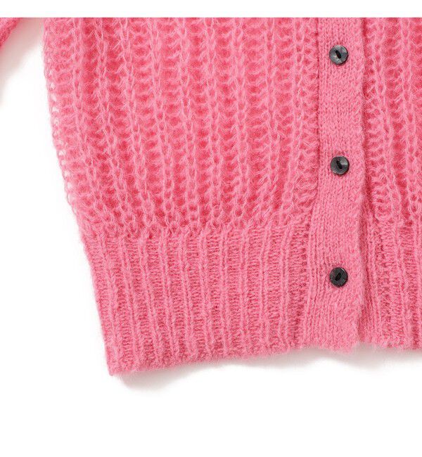 Ray BEAMS 「シャギー メッシュ ポロ カーディガン」|ニット・セーター|