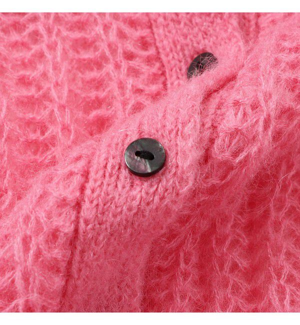 Ray BEAMS 「シャギー メッシュ ポロ カーディガン」|ニット・セーター|