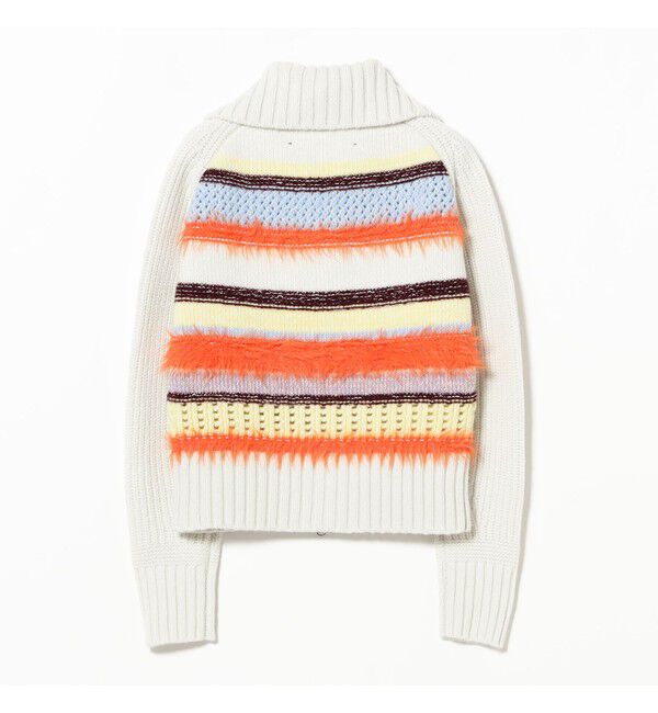 Ray BEAMS 「【別注】boussole / ボーダージップ ニット カーディガン」|ニット・セーター|