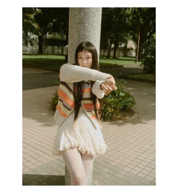 Ray BEAMS 「【別注】boussole / ボーダージップ ニット カーディガン」|ニット・セーター|