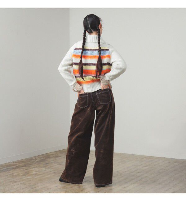 Ray BEAMS 「【別注】boussole / ボーダージップ ニット カーディガン」|ニット・セーター|