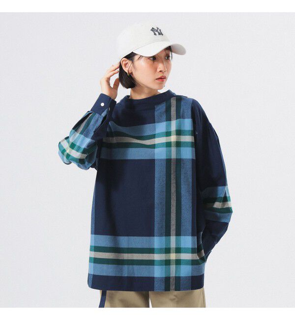 BEAMSBOY「ビッグ タータン バスク シャツ」|シャツ・ブラウス|