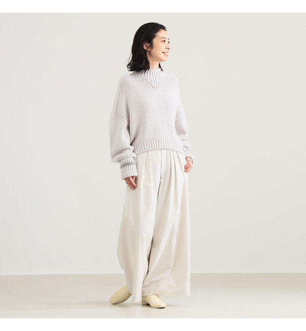 Demi-Luxe BEAMS 「AK+1 / コットン ワイドパンツ」|チノ|