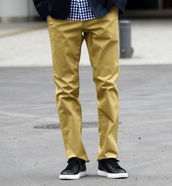 SHIPS「SHIPS:〈抗菌加工〉japan quality カラー テーパード スリム チノパンツ」|チノ|