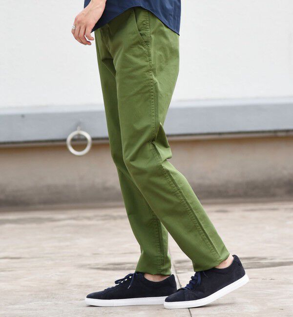 SHIPS「SHIPS:〈抗菌加工〉japan quality カラー テーパード スリム チノパンツ」|チノ|