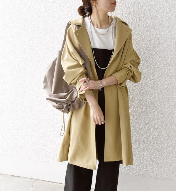 SHIPS any「SHIPS any: 〈洗濯機可能〉フレア ミディ トレンチ コート」|トレンチコート|