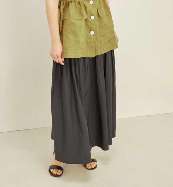 SHIPS for women「〈手洗い可能〉タフタ ティアード ロング スカート」|スカート|