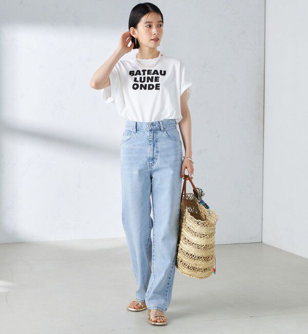 SHIPS for women「ローズペトール 半袖 プリント TEE」|Tシャツ・カットソー|