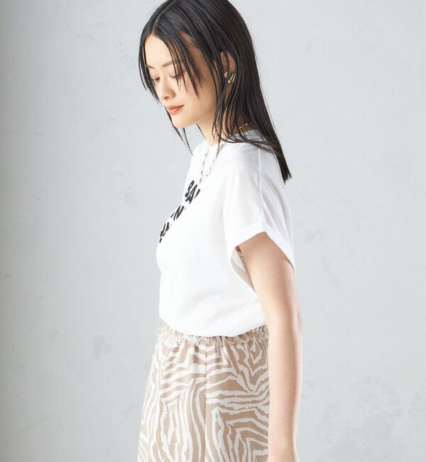 SHIPS for women「ローズペトール 半袖 プリント TEE」|Tシャツ・カットソー|