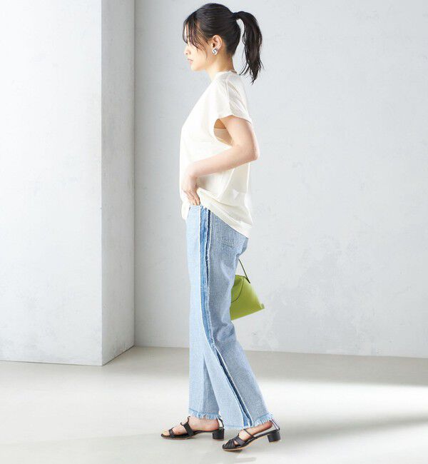 SHIPS for women「ローズペトール 半袖 プリント TEE」|Tシャツ・カットソー|