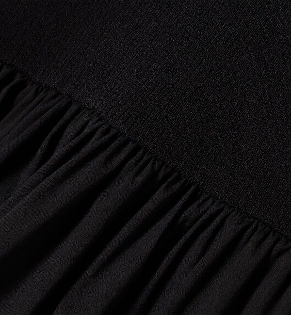 SHIPS for women「〈手洗い可能〉コットン リブ ノースリーブ &times; 布帛 スカート ワンピース」|ワンピース|