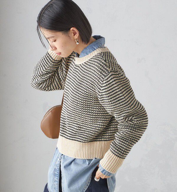 SHIPS for women「〈手洗い可能〉ジャカード プルオーバー」|ニット・セーター|