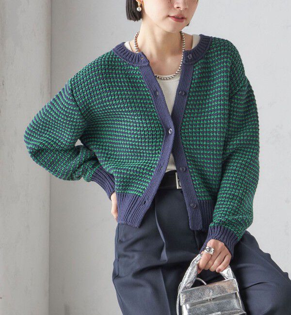 SHIPS for women「〈手洗い可能〉ジャカード プルオーバー」|ニット・セーター|ブルー