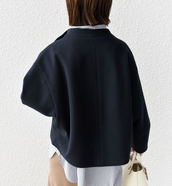 SHIPS for women「【WEB限定】〈手洗い可能〉 ウールライク ボトル ネック ジップ ブルゾン」|ブルゾン・スタジャン|