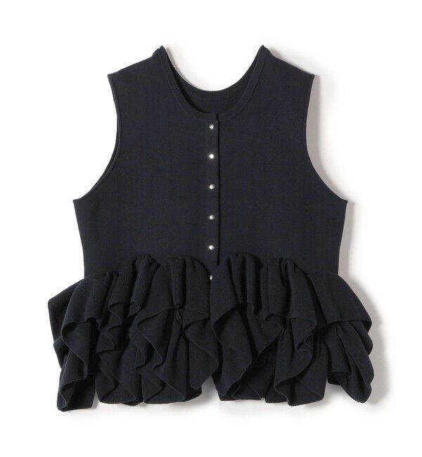 SHIPS for women「〈手洗い可能〉ペプラム フリル 2WAY ベスト」|ベスト・ジレ|