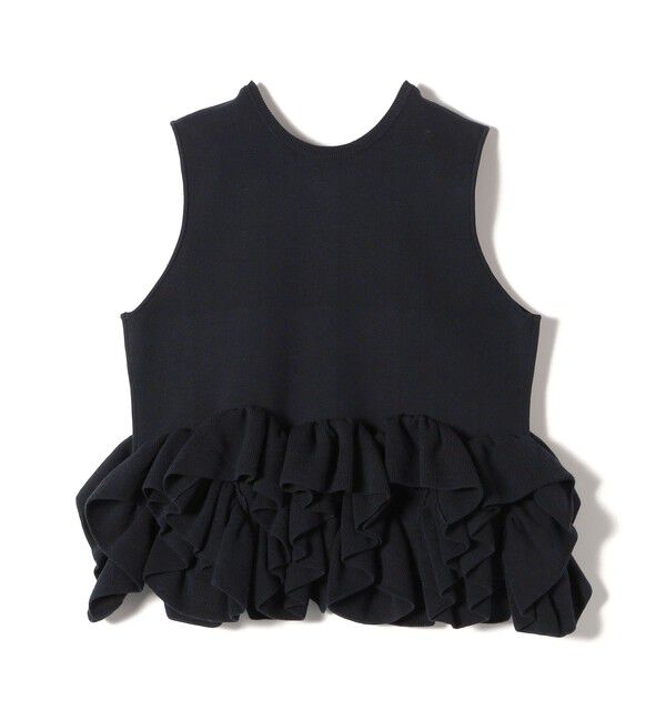 SHIPS for women「〈手洗い可能〉ペプラム フリル 2WAY ベスト」|ベスト・ジレ|
