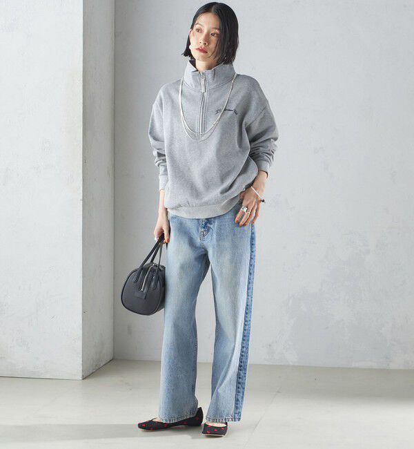 SHIPS for women「【SHIPS別注】LOGAN KNITTING MILLS: ハーフ ジップ プルオーバー」|スウェット・ジャージ|