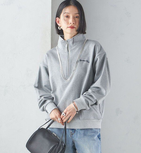 SHIPS for women「【SHIPS別注】LOGAN KNITTING MILLS: ハーフ ジップ プルオーバー」|スウェット・ジャージ|
