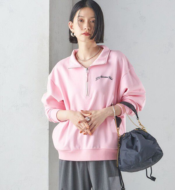 SHIPS for women「【SHIPS別注】LOGAN KNITTING MILLS: ハーフ ジップ プルオーバー」|スウェット・ジャージ|