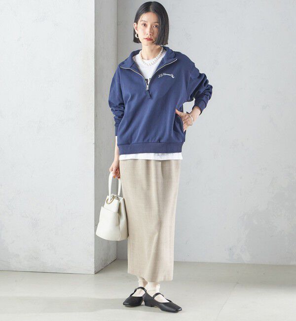 SHIPS for women「【SHIPS別注】LOGAN KNITTING MILLS: ハーフ ジップ プルオーバー」|スウェット・ジャージ|