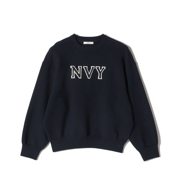 SHIPS for women「〈手洗い可能〉ロゴ ワッペン ロング スリーブ プルオーバー」|ニット・セーター|