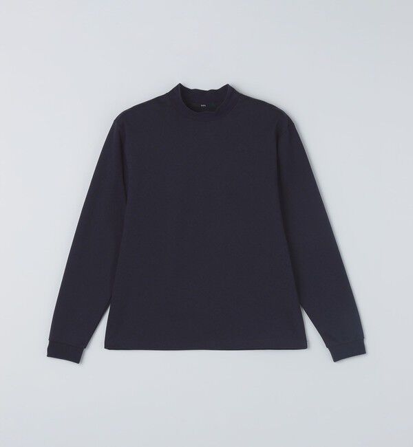 SHIPS「SHIPS: FELCERA(R) モック ネック ロングスリーブ Tシャツ」|Tシャツ・カットソー|ネイビー