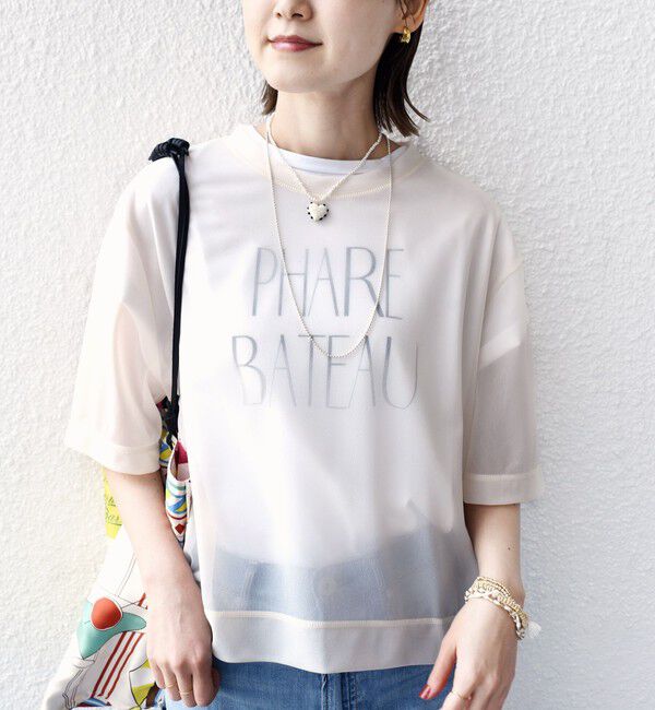 SHIPS for women「〈手洗い可能〉シアー トリコット ショート スリーブ プルオーバー」|Tシャツ・カットソー|