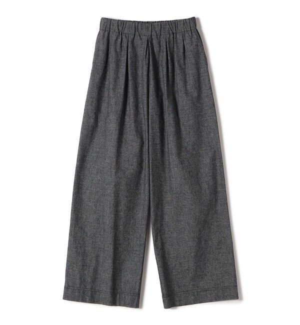 SHIPS for women「〈接触冷感・手洗い可能〉麻混 シャンブレー ウエスト ゴム ワイド パンツ」|その他|