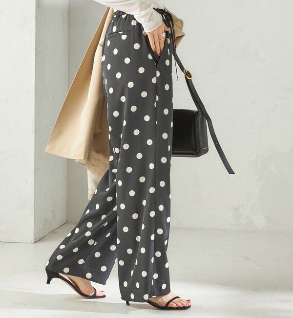 SHIPS for women「〈手洗い可能〉ソルベ ツイル ドット ドロスト パンツ」|その他|